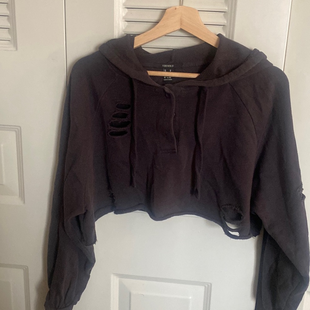 Forever 21 crop hoodie
